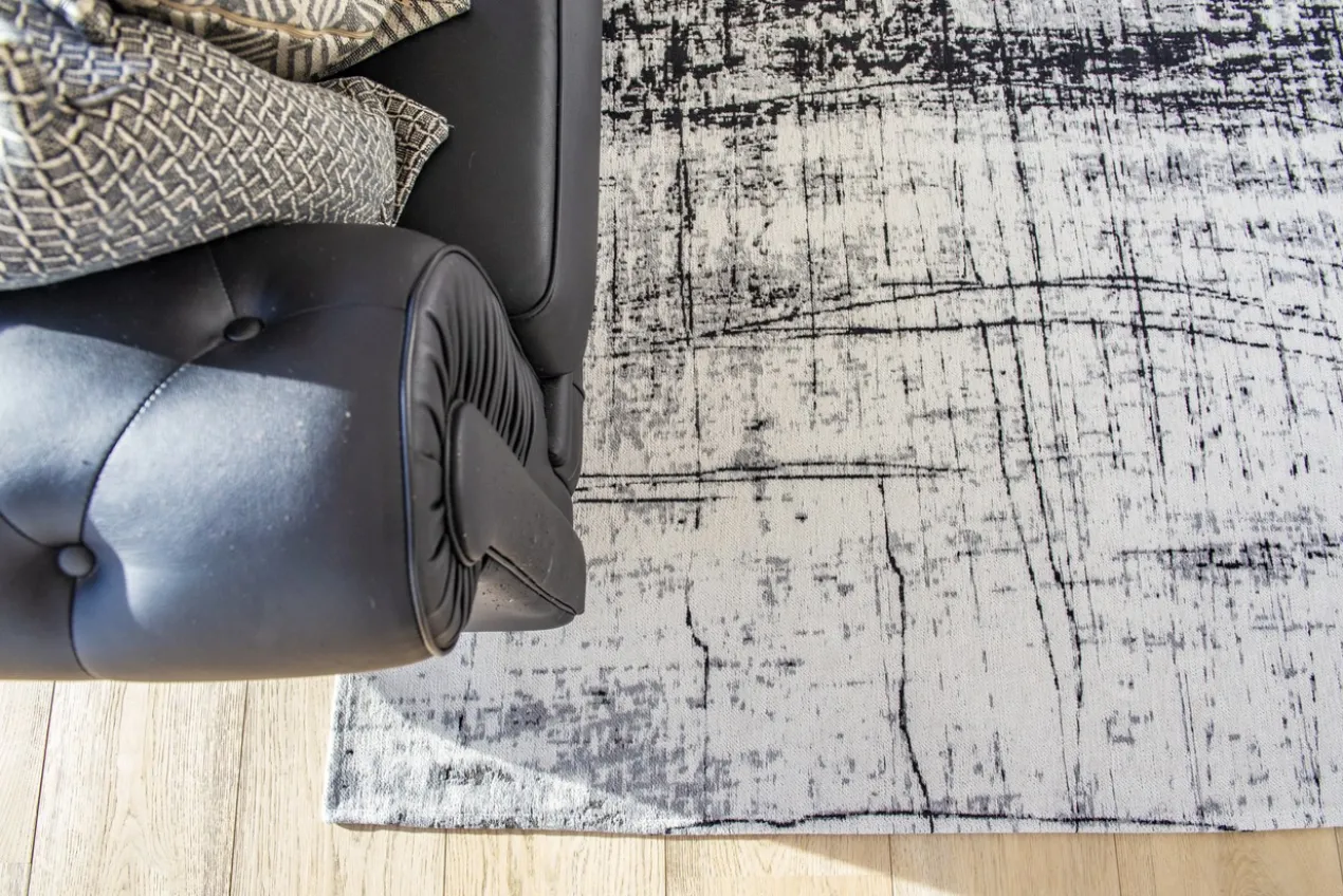 Ecorugs vloerkleed Griff zwart-wit ∅ 140 cm