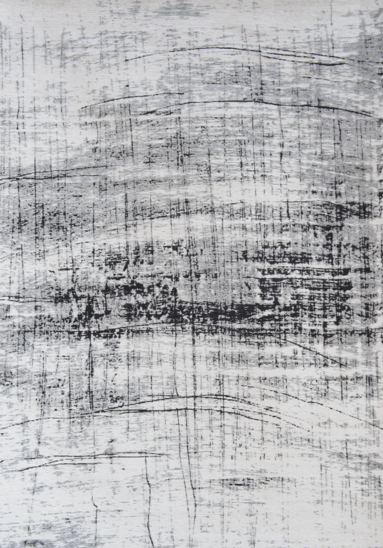Ecorugs vloerkleed Griff zwart-wit 140x200 cm