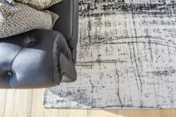 Ecorugs vloerkleed Griff zwart-wit ∅ 240 cm