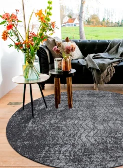 Ecorugs vloerkleed Jacob's Ladder zwart 80x250 cm