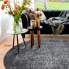 Ecorugs vloerkleed Jacob's Ladder zwart ∅ 140 cm