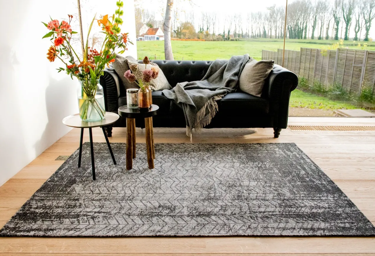 Ecorugs vloerkleed Jacob's Ladder zwart 140x200 cm