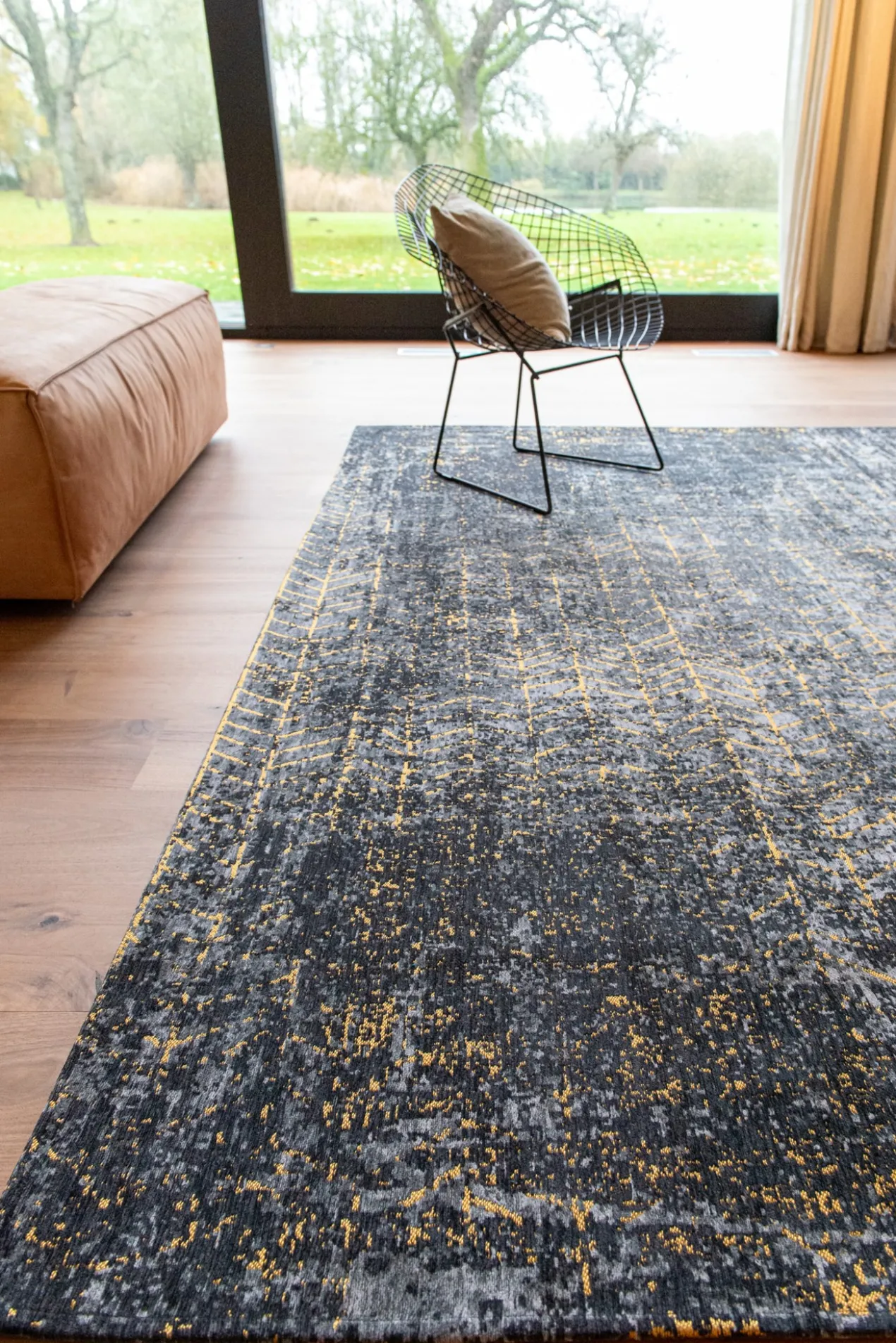 Ecorugs vloerkleed Jacob's Ladder goud 140x200 cm