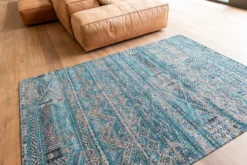 Ecorugs vloerkleed Kilim blauw 170x240 cm