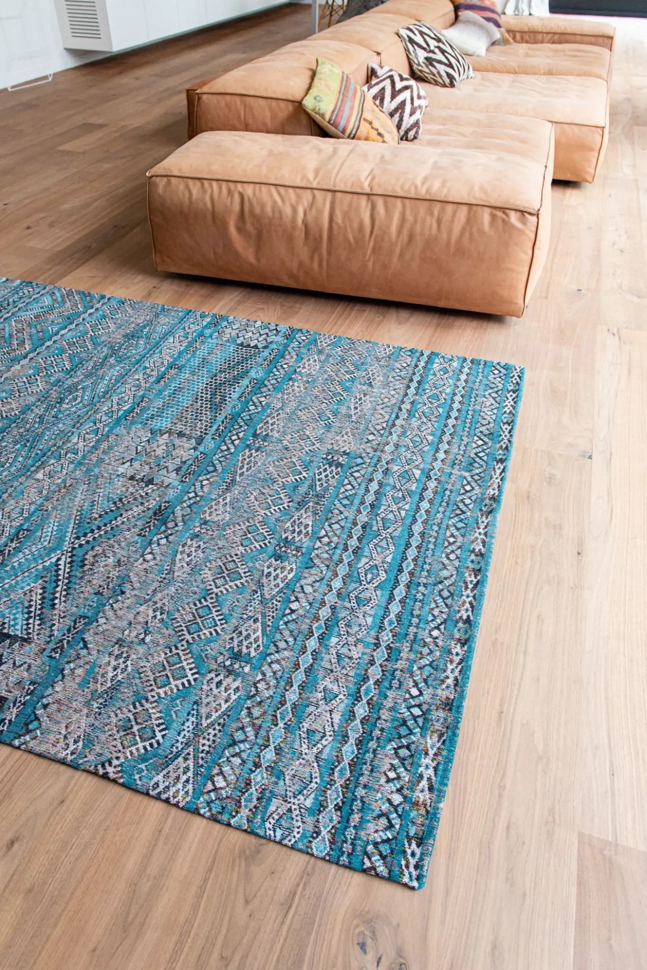 Ecorugs vloerkleed Kilim blauw 240x340 cm