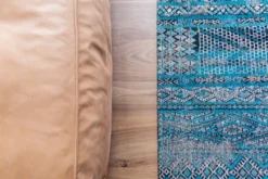 Ecorugs vloerkleed Kilim blauw 240x340 cm
