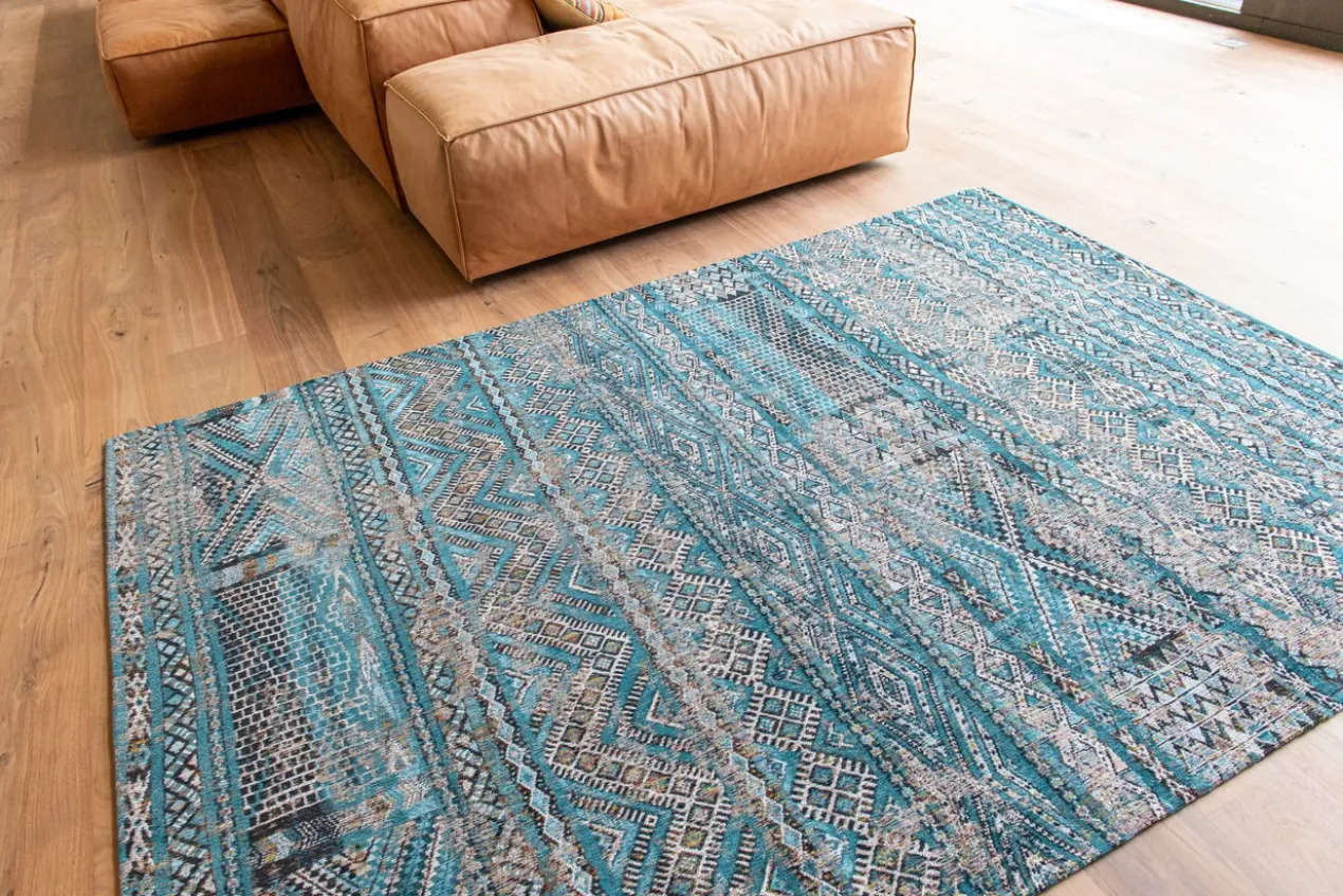 Ecorugs vloerkleed Kilim blauw 240x340 cm