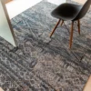 Ecorugs vloerkleed Kilim zwart 140x200 cm