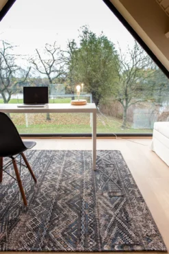 Ecorugs vloerkleed Kilim zwart 170x240 cm