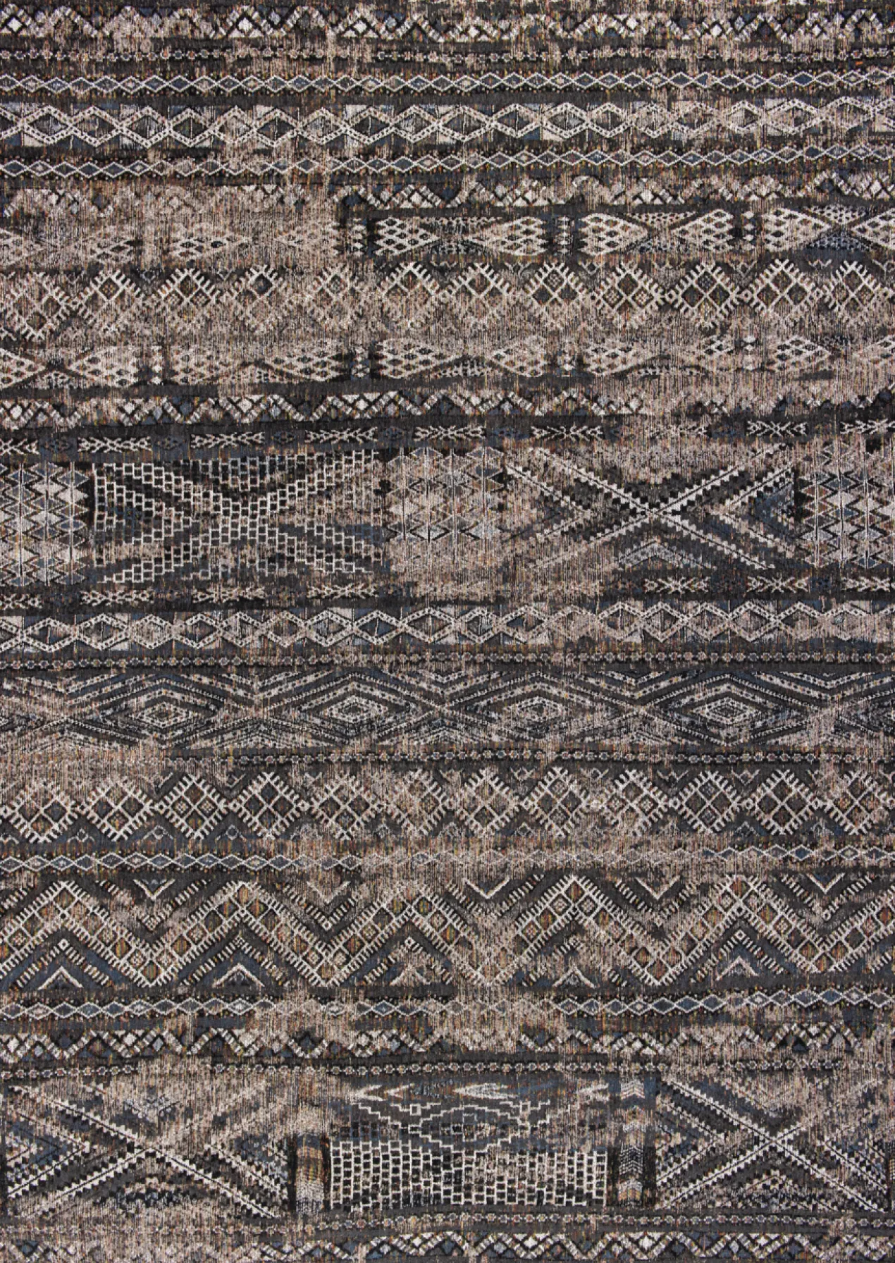 Ecorugs vloerkleed Kilim zwart 240x340 cm