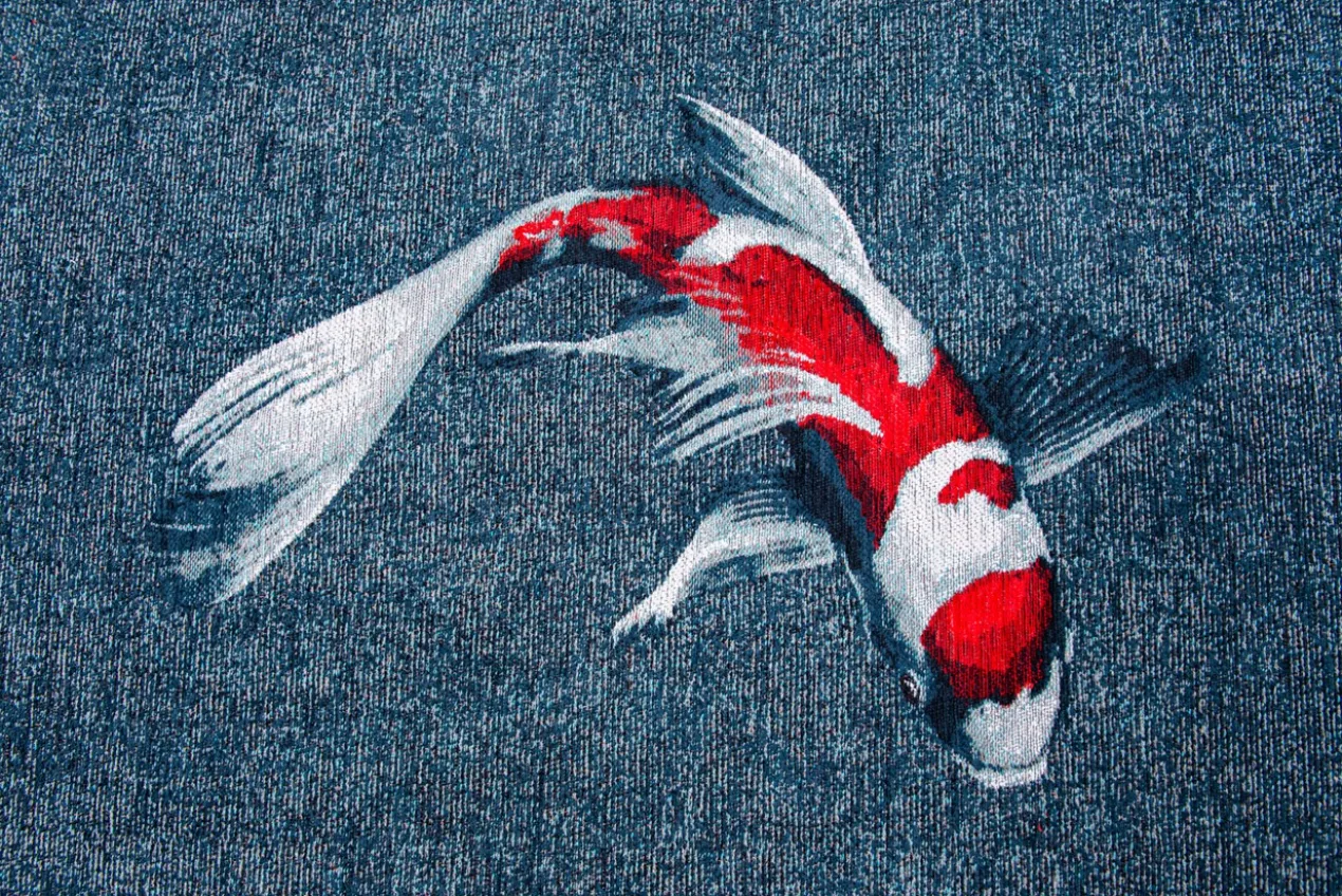 Ecorugs vloerkleed Koi multicolor blauw 240x340 cm