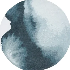 Ecorugs vloerkleed Lagoon donkerblauw ∅ 140 cm