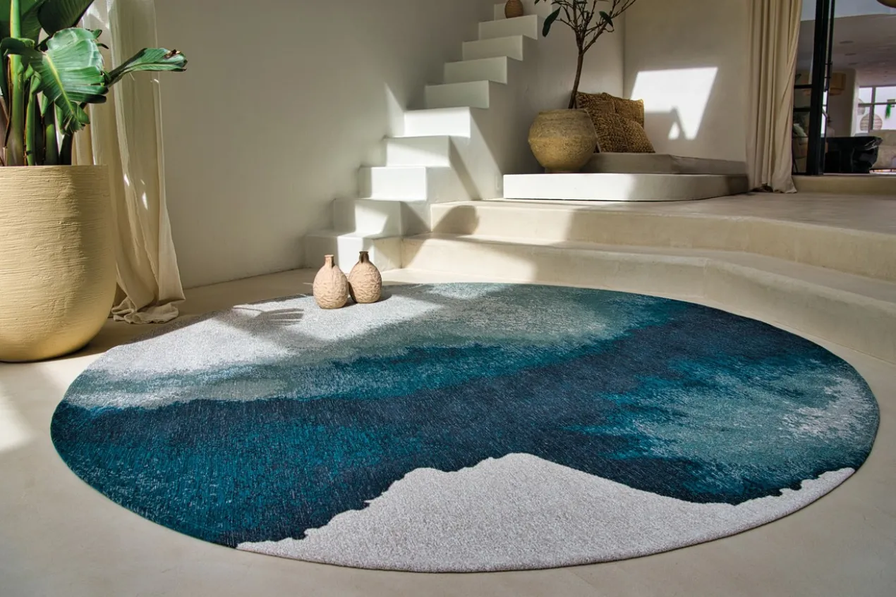 Ecorugs vloerkleed Lagoon donkerblauw 240x340 cm