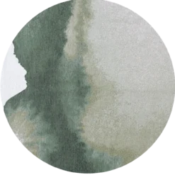 Ecorugs vloerkleed Lagoon groen ∅ 140 cm