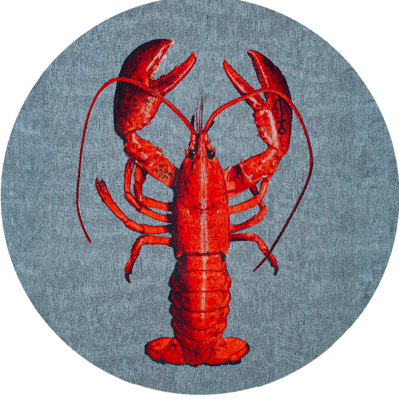 Ecorugs vloerkleed Lobster multicolor grijs ∅ 240 cm