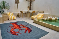 Ecorugs vloerkleed Lobster multicolor grijs 280x390 cm