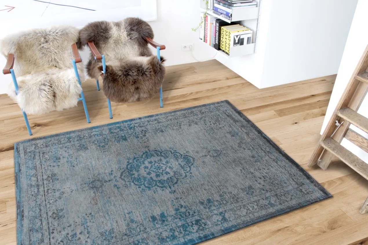 Ecorugs vloerkleed Medallion turquoise 80x150 cm