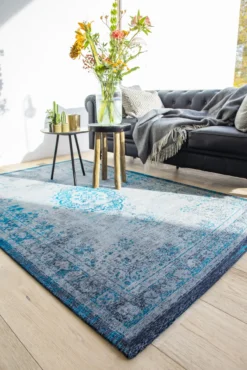 Ecorugs vloerkleed Medallion turquoise 80x150 cm