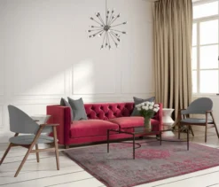 Ecorugs vloerkleed Medallion roze 80x150 cm
