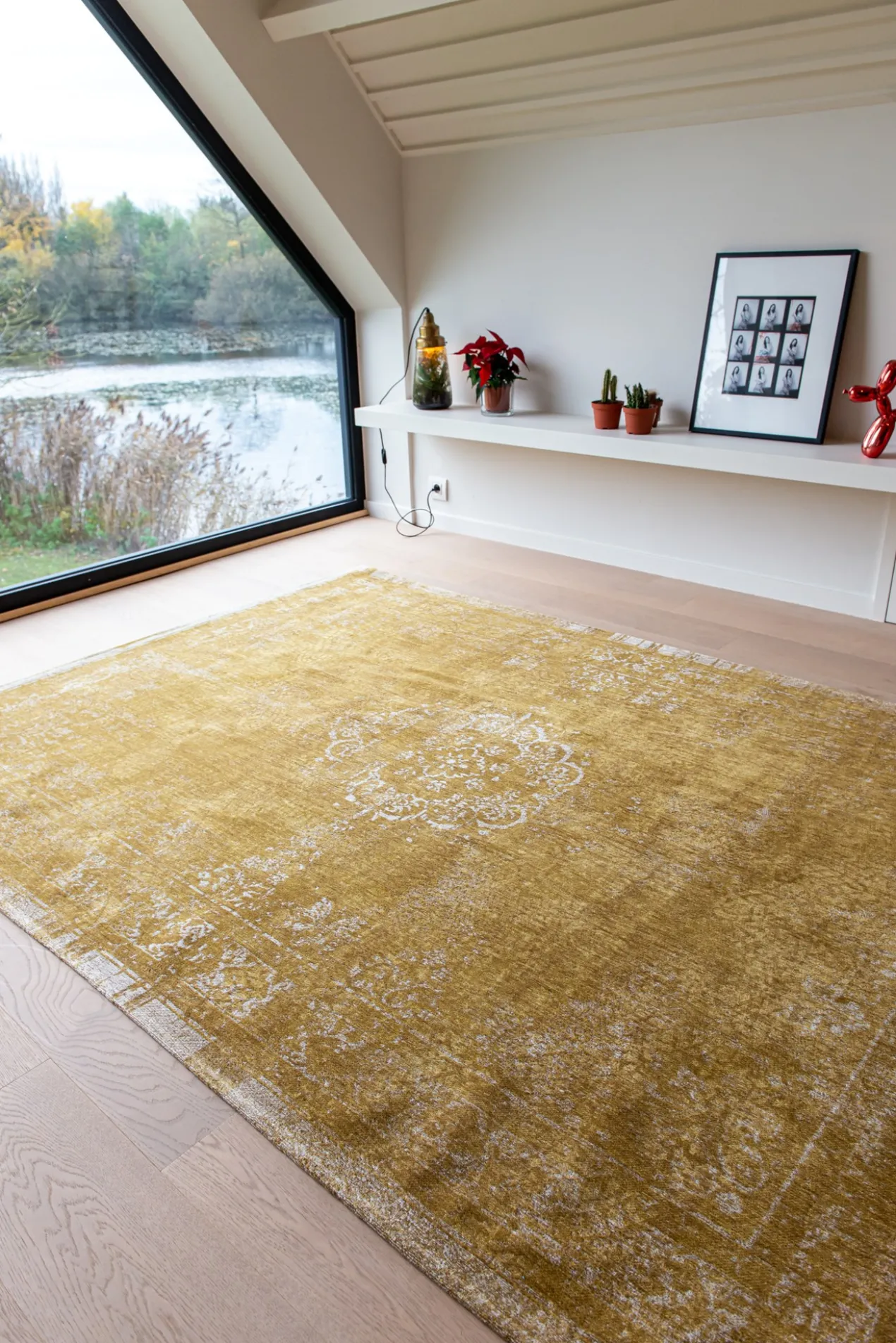 Ecorugs vloerkleed Medallion geel 80x150 cm