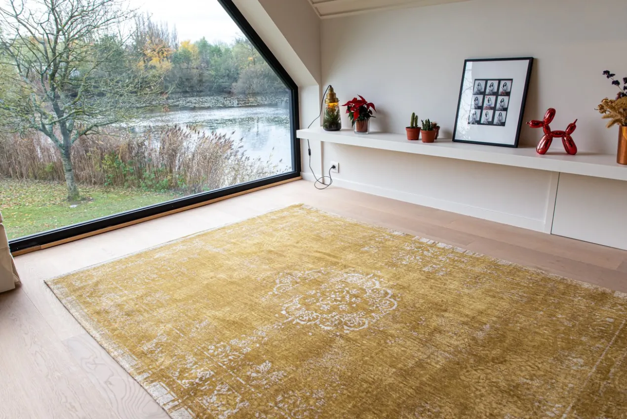 Ecorugs vloerkleed Medallion geel 80x150 cm