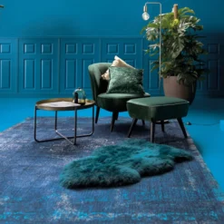 Ecorugs vloerkleed Medallion blauw 170x240 cm