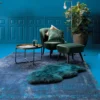 Ecorugs vloerkleed Medallion blauw 240x340 cm