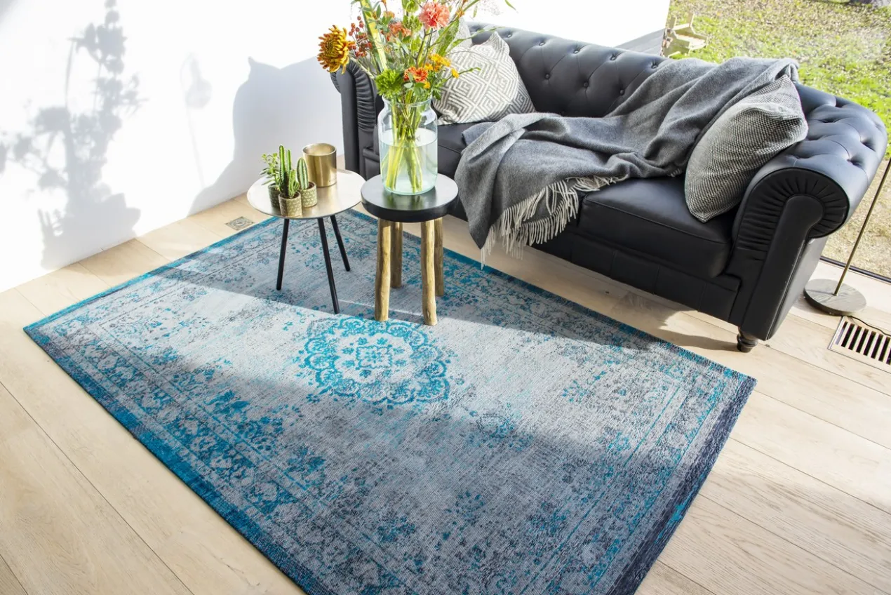 Ecorugs vloerkleed Medallion turquoise 140x200 cm