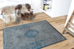 Ecorugs vloerkleed Medallion turquoise 240x340 cm