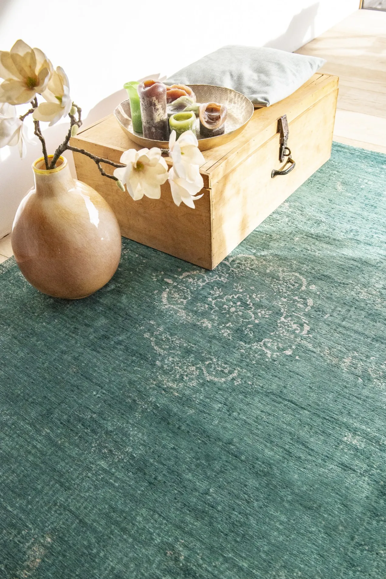 Ecorugs vloerkleed Medallion groen 170x240 cm
