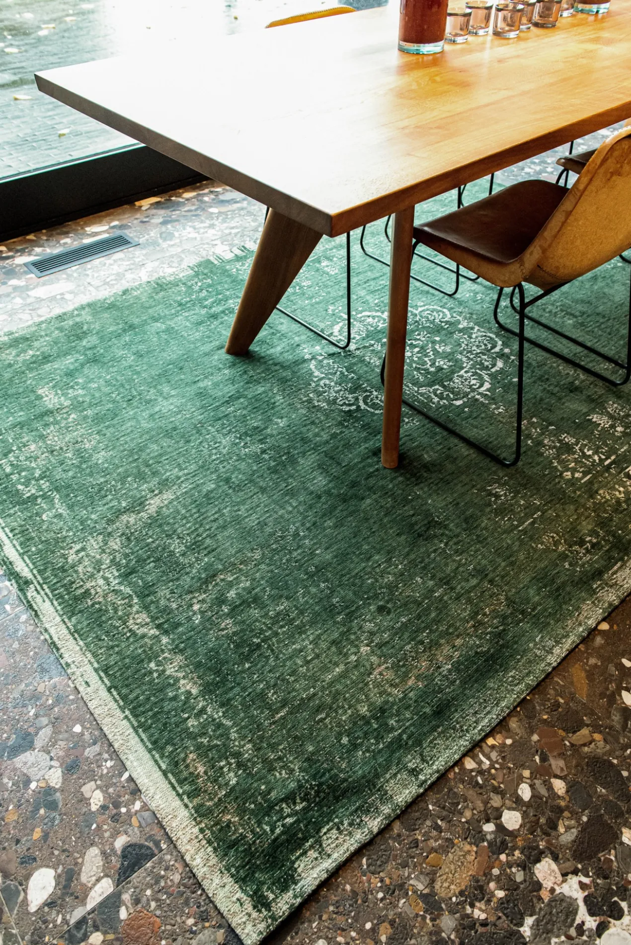 Ecorugs vloerkleed Medallion groen 140x200 cm