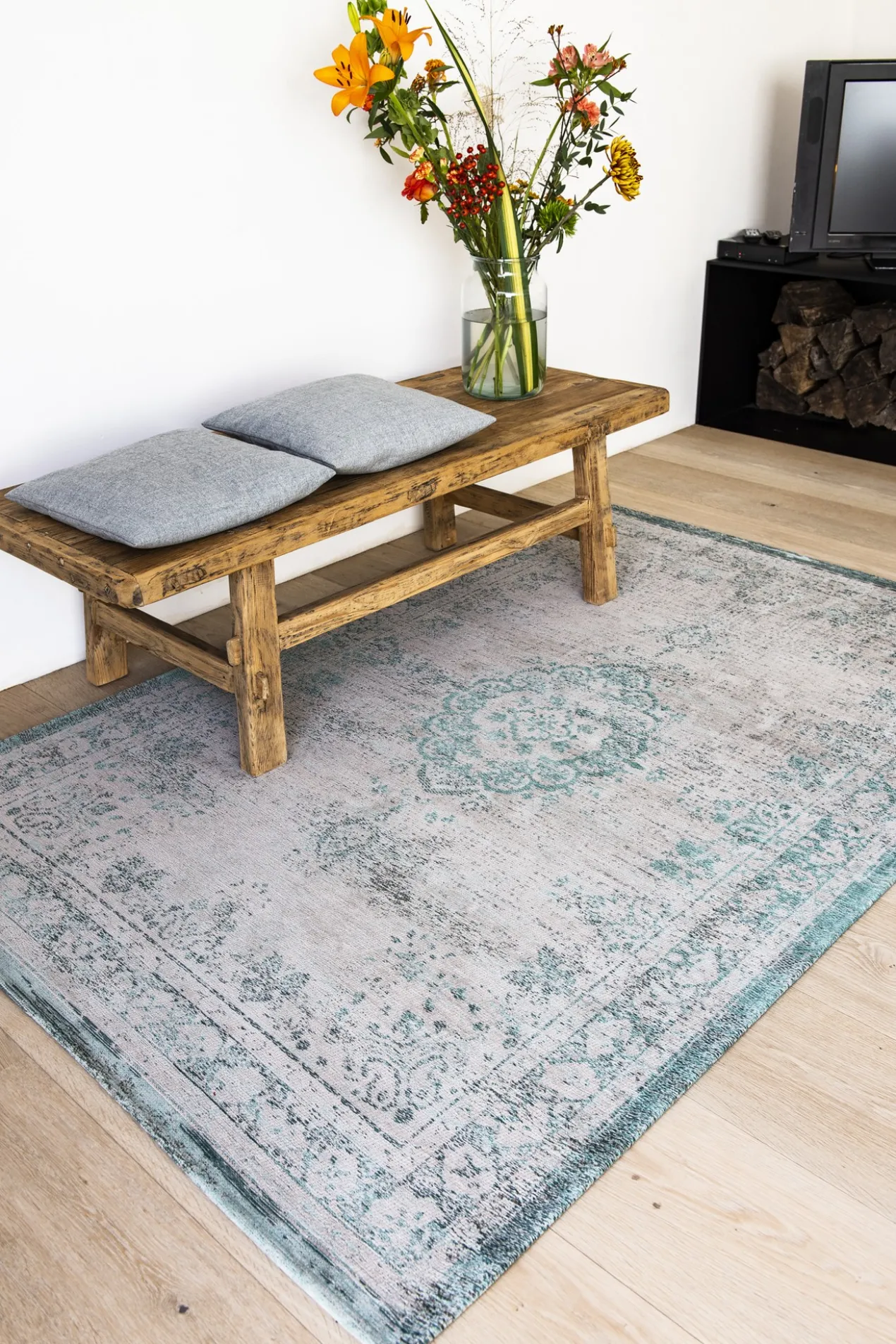 Ecorugs vloerkleed Medallion grijs 140x200 cm