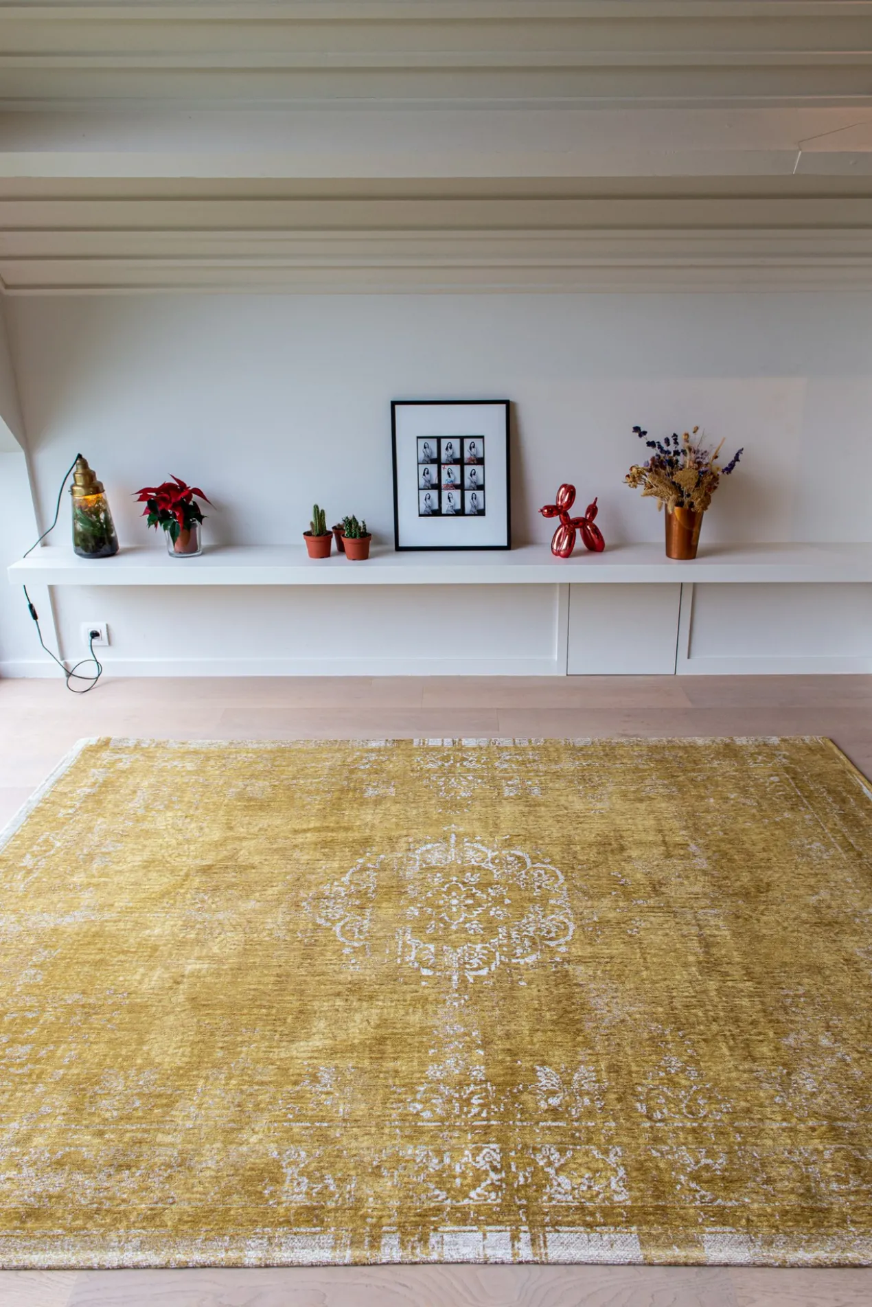 Ecorugs vloerkleed Medallion geel 140x200 cm