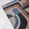 Ecorugs vloerkleed Module multicolor blauw/oranje 80x250 cm