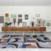 Ecorugs vloerkleed Module multicolor blauw/oranje ∅ 140 cm