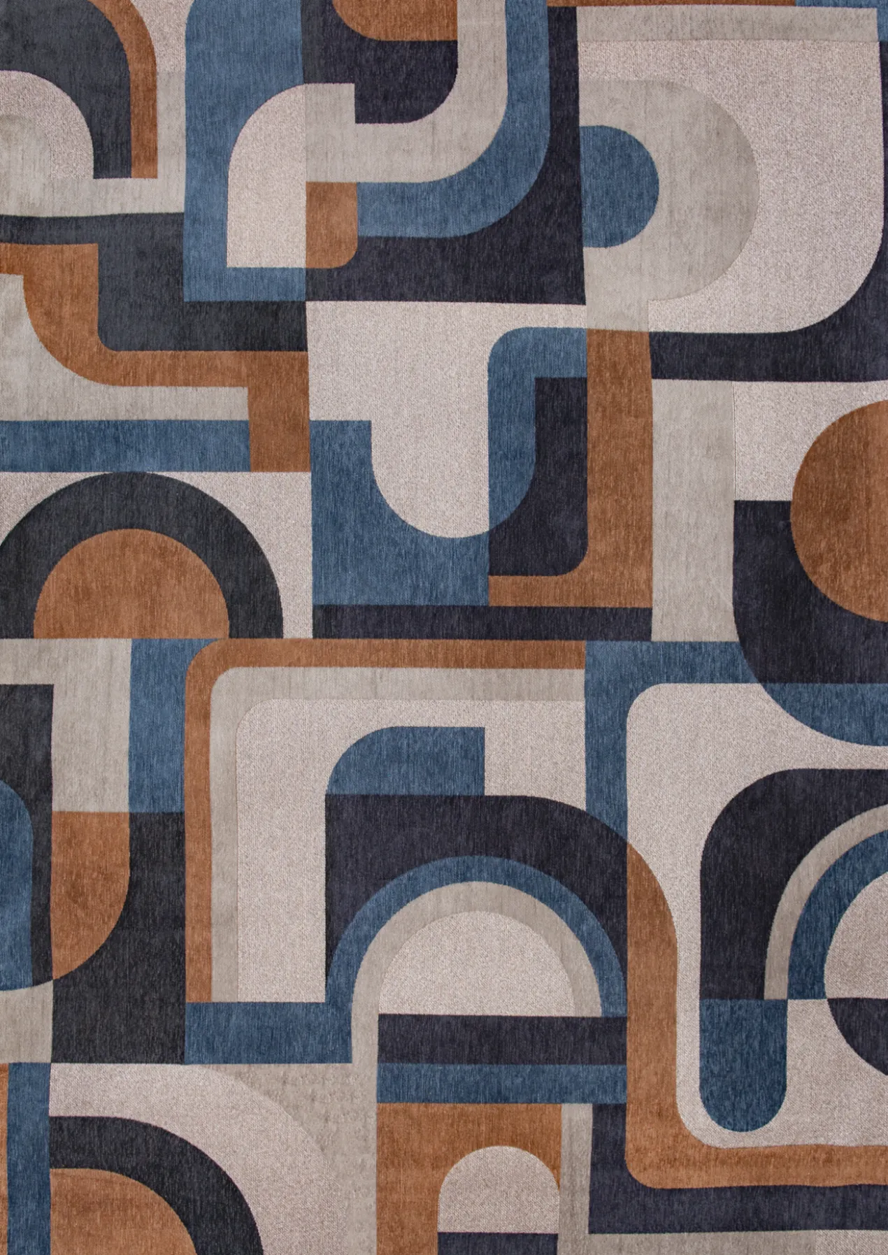 Ecorugs vloerkleed Module multicolor blauw/oranje 200x280 cm