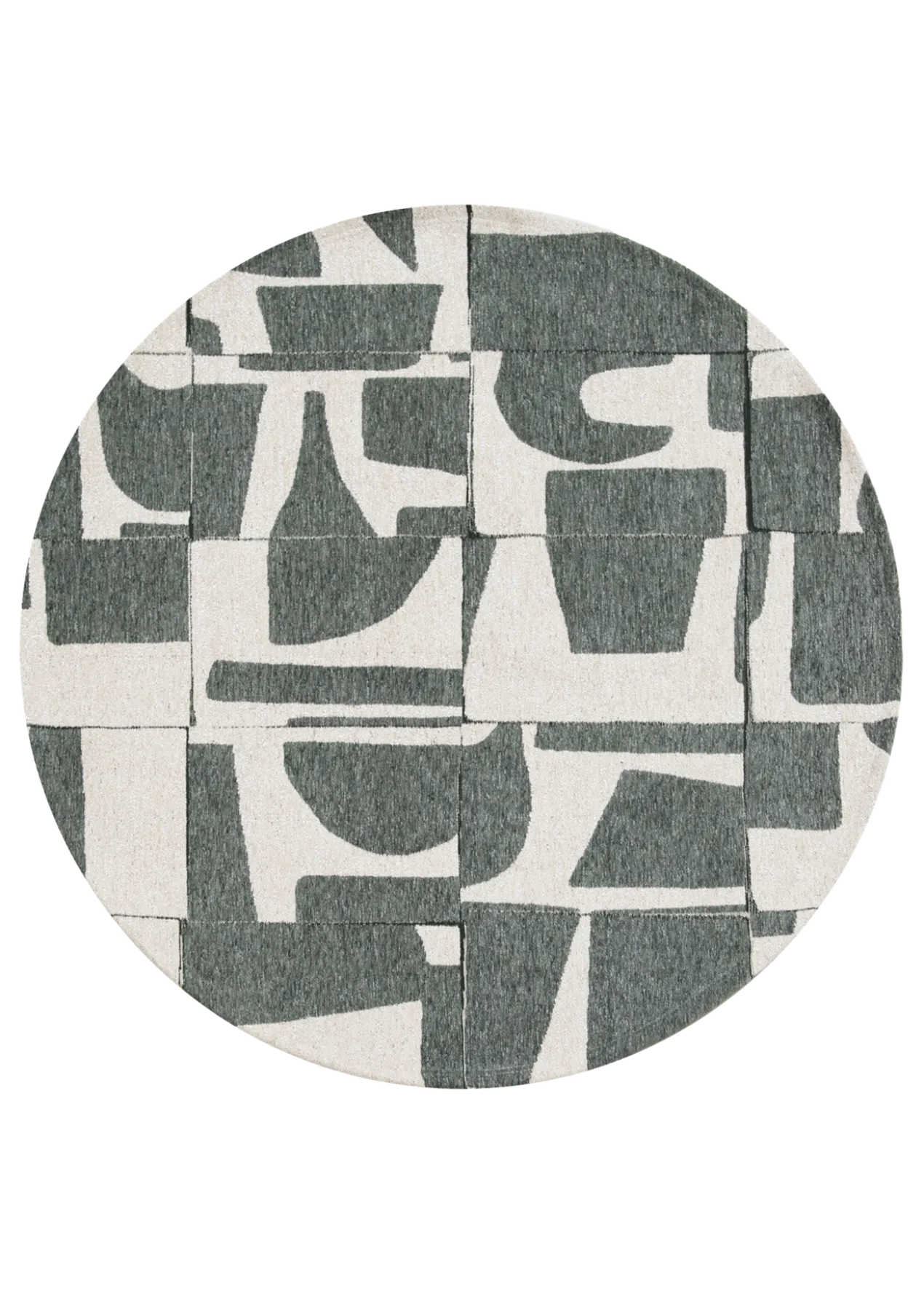 Ecorugs vloerkleed Papercut groen ∅ 140 cm