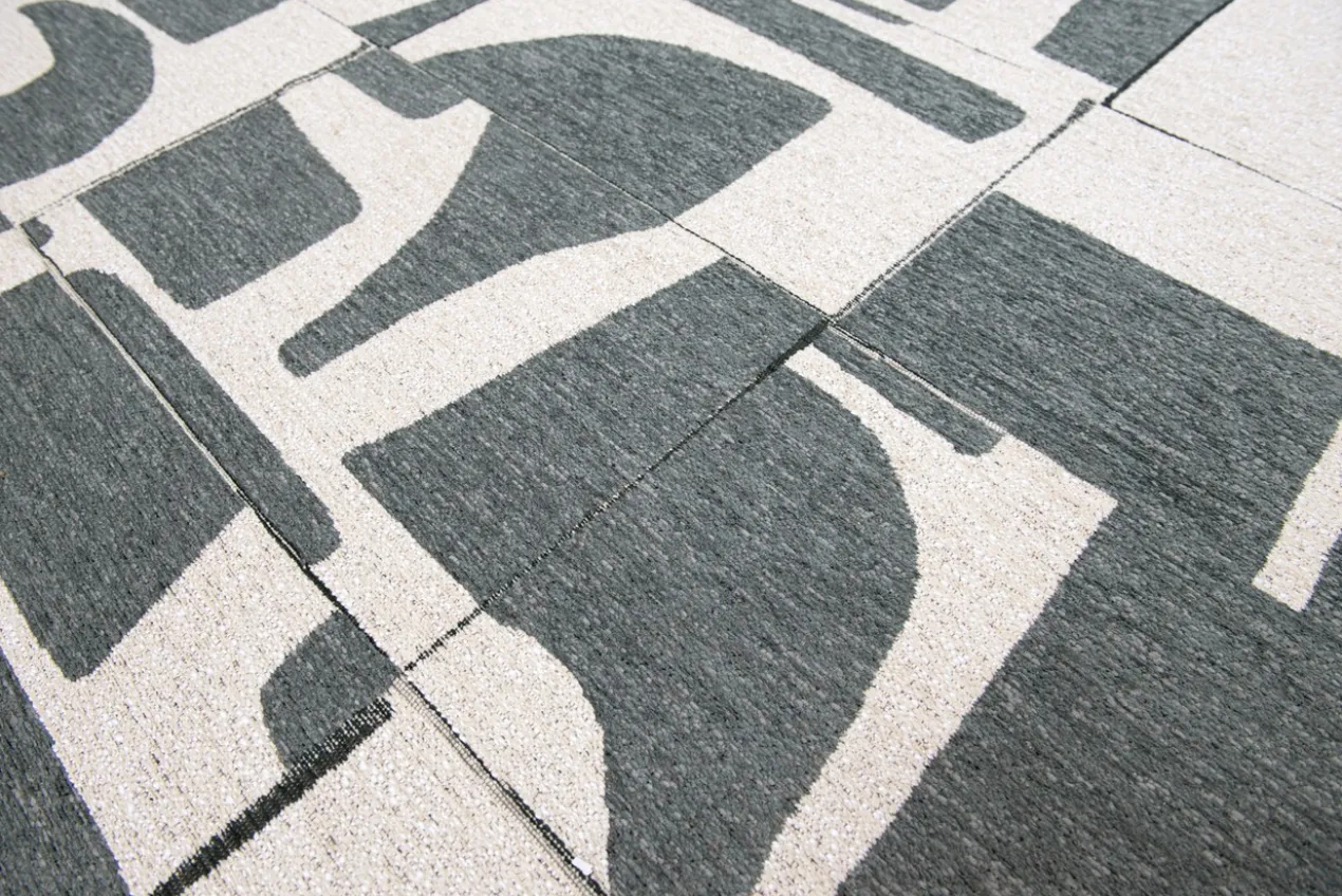 Ecorugs vloerkleed Papercut groen 240x340 cm