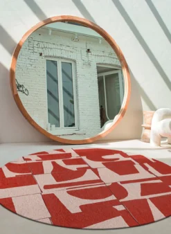Ecorugs vloerkleed Papercut rood 80x250 cm