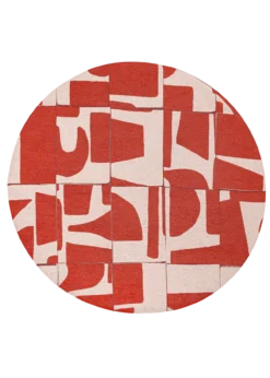 Ecorugs vloerkleed Papercut rood ∅ 140 cm