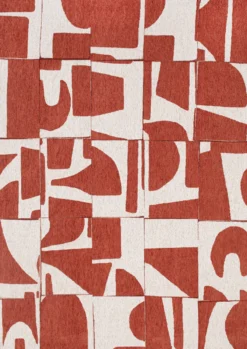 Ecorugs vloerkleed Papercut rood 170x240 cm
