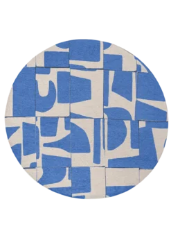 Ecorugs vloerkleed Papercut blauw ∅ 140 cm
