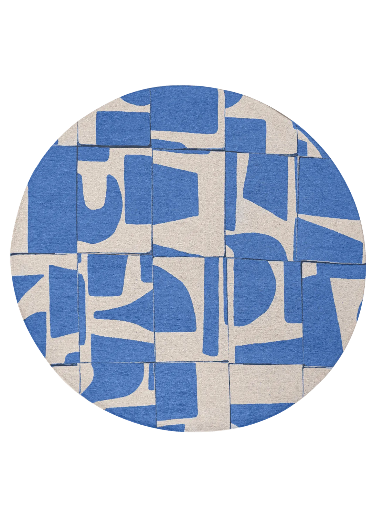Ecorugs vloerkleed Papercut blauw ∅ 240 cm