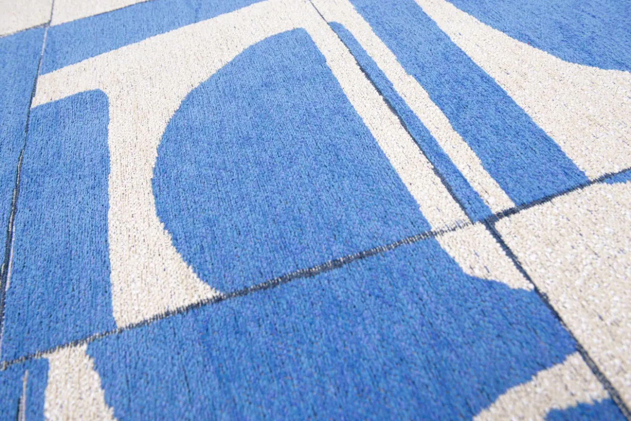 Ecorugs vloerkleed Papercut blauw 280x390 cm