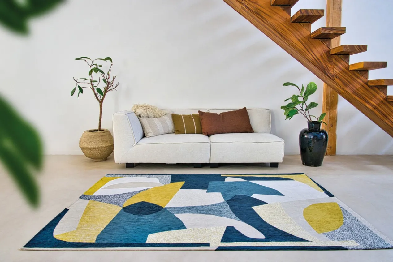 Ecorugs vloerkleed Shapes multicolor 100x140 cm