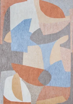 Ecorugs vloerkleed Shapes multicolor 100x140 cm