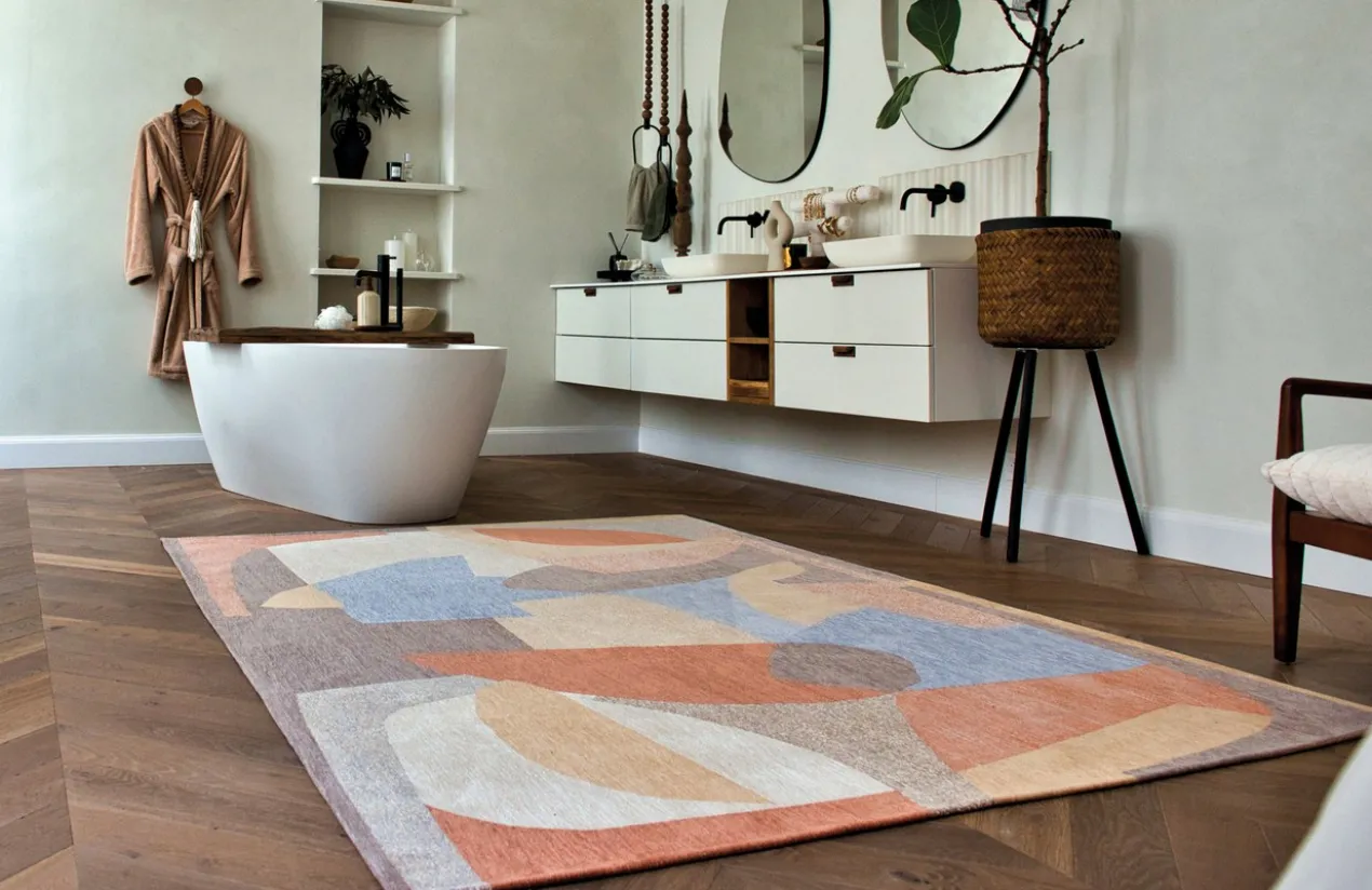 Ecorugs vloerkleed Shapes multicolor 100x140 cm