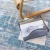 Ecorugs vloerkleed Streaks blauw ∅ 240 cm