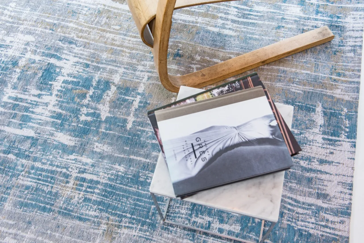 Ecorugs vloerkleed Streaks blauw 280x390 cm