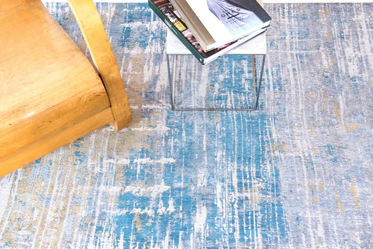 Ecorugs vloerkleed Streaks blauw 280x390 cm